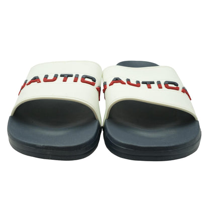 Navy Athletic Slide Shoes