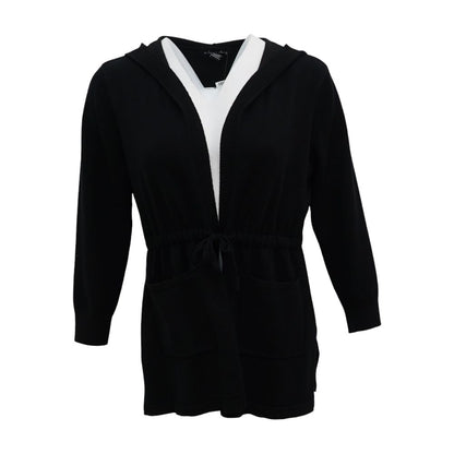 Black Solid Cardigan Sweater