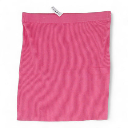 Pink Solid Mini Skirt