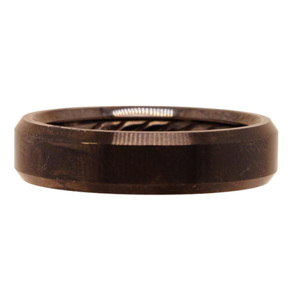 Black Titanium Beveled Band