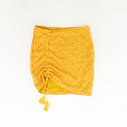 Yellow Graphic Mini Skirt