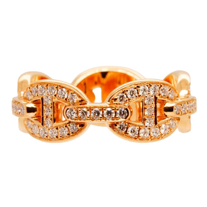 18K Rose Gold Chaine D'Ancre Enchainee Diamond Small Band