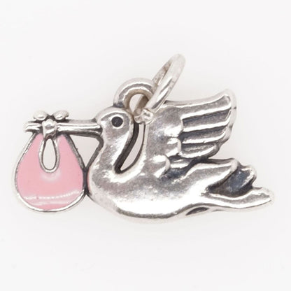 Sterling Silver Enamel Special Delivery Charm