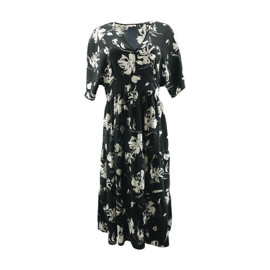 Black Floral Maxi Dress