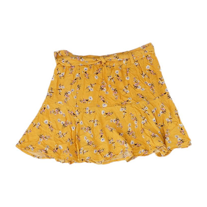 Yellow Floral Mini Skirt