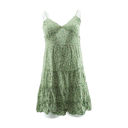 Green Floral Mini Dress