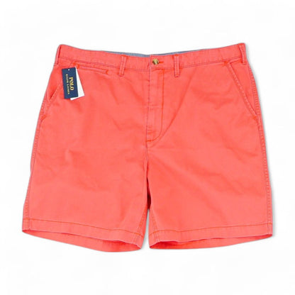 Red Solid Chino Shorts