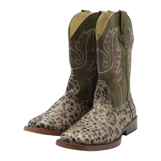 Glitter Leopard Western Boots Shoes