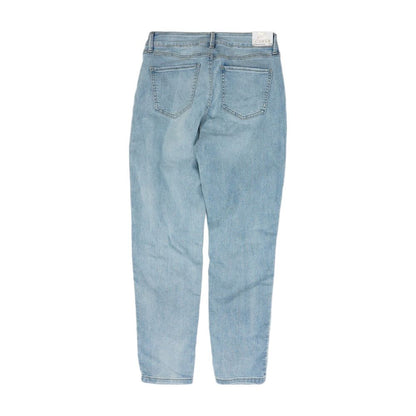 Blue Solid High Rise Jeans