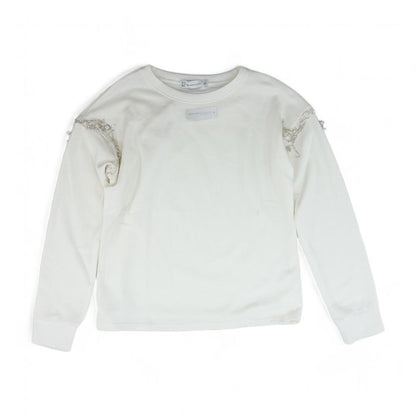 White Solid Sweatshirt