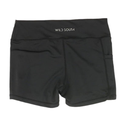 Black Solid Active Shorts