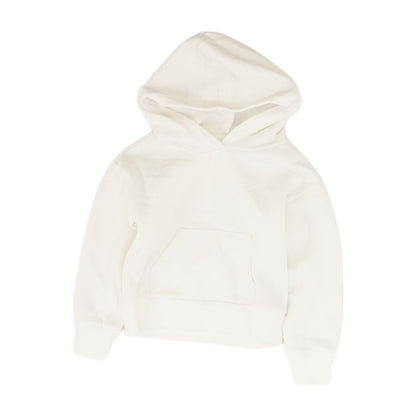 White Solid Hoodie