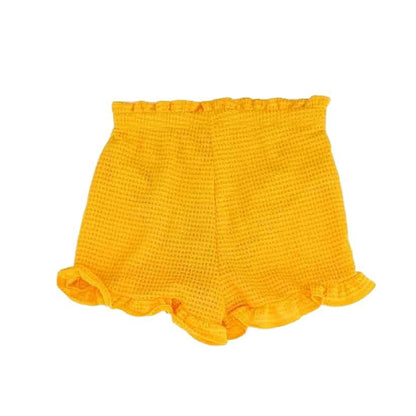 Yellow Solid Shorts