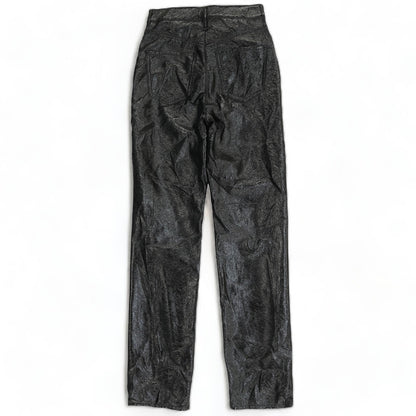 Black Solid Five Pocket Pants