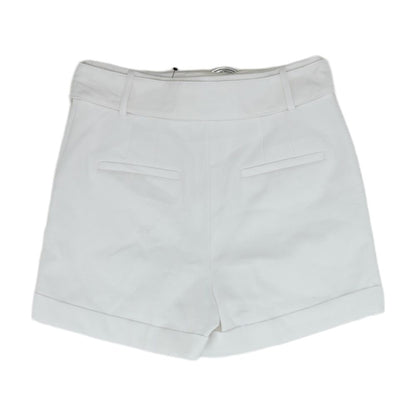 White Solid Shorts