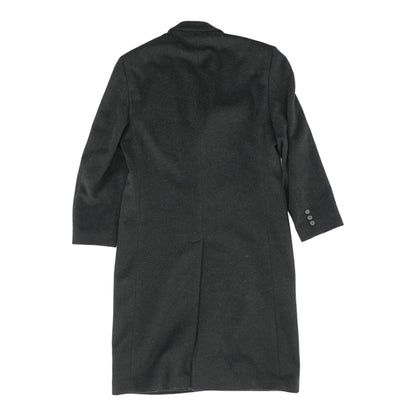 Black Solid Topcoat Coat