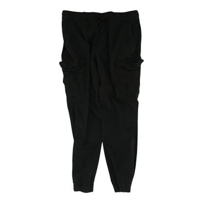 Black Solid Joggers Pants