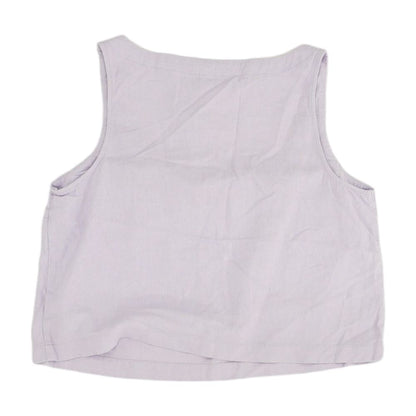 Purple Solid Sleeveless Blouse