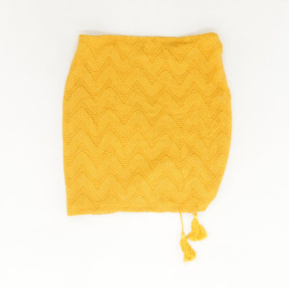 Yellow Graphic Mini Skirt