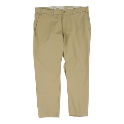 Khaki Solid Dress Pants