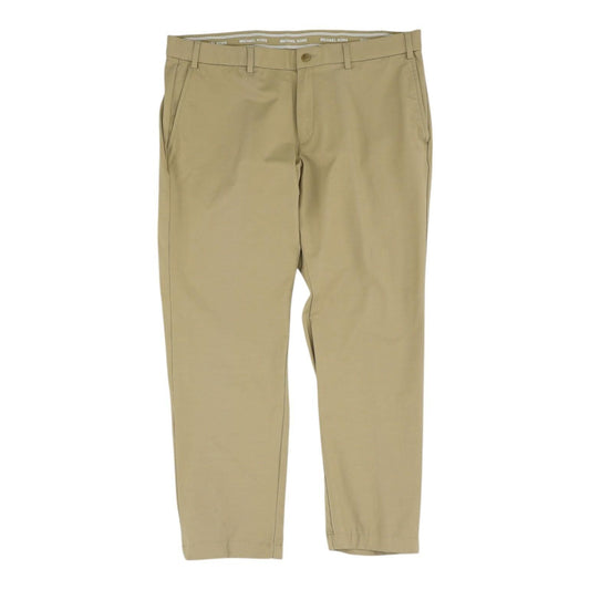 Khaki Solid Dress Pants