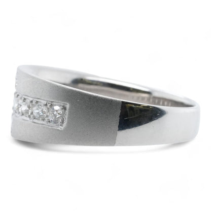 Platinum Matte Finish Diamond Band