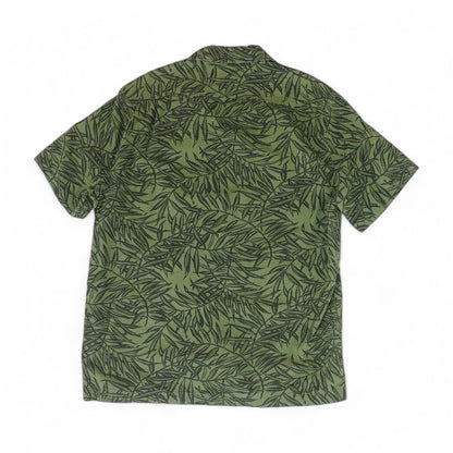 Green Tropical Short Sleeve Button Down