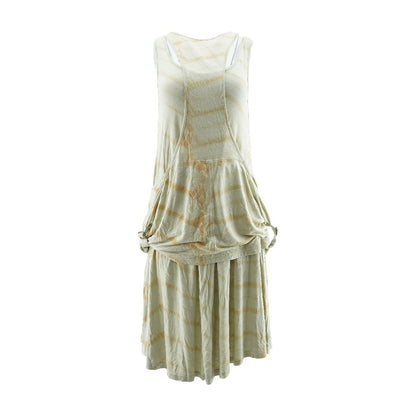 Beige Tie Dye Midi Dress