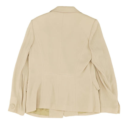 Vintage Beige Solid Blazer