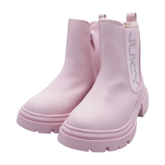 Pink Textile Boot Shoes