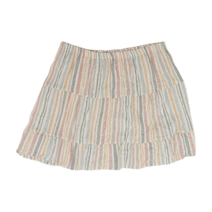 White Striped Mini Skirt