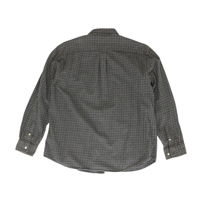 Gray Plaid Flannel Button Down