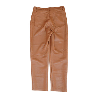 Brown Solid Five Pocket Pants