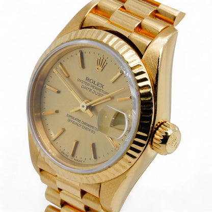 Women's President Oyster Perpetual Datejust 18K Gold Watch