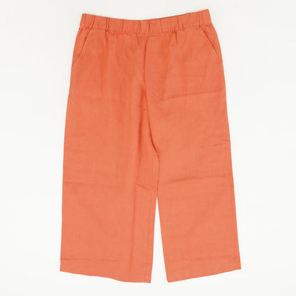 Orange Solid Dress Pants