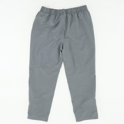 Gray Solid Active Pants