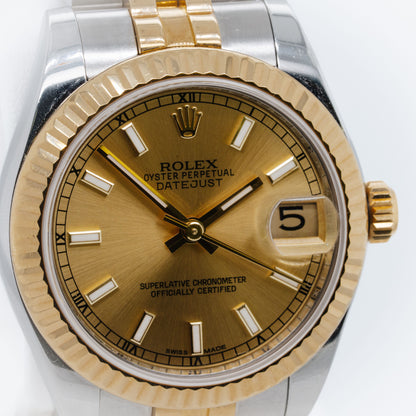 Lady-Datejust Two Tone 18K Gold And Stainless Steel Jubilee Automatic Watch