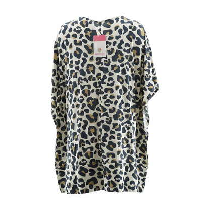 Ivory Animal Print Cover-Up