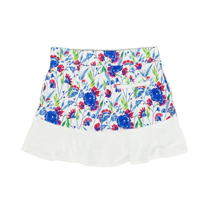 White Floral Active Skirt