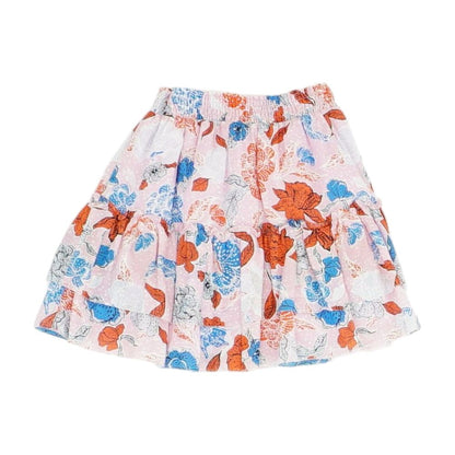 Pink Floral Mini Skirt