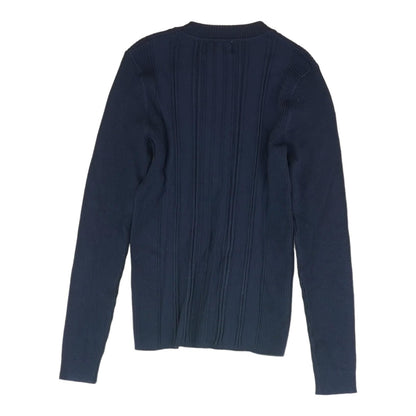 Navy Solid Crewneck Sweater