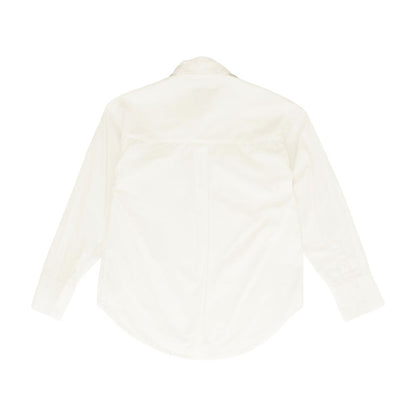 White Solid Button Down