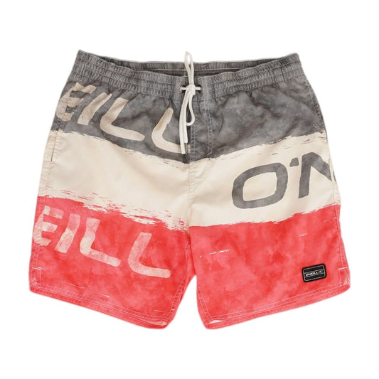 Gray Color Block Swim Shorts