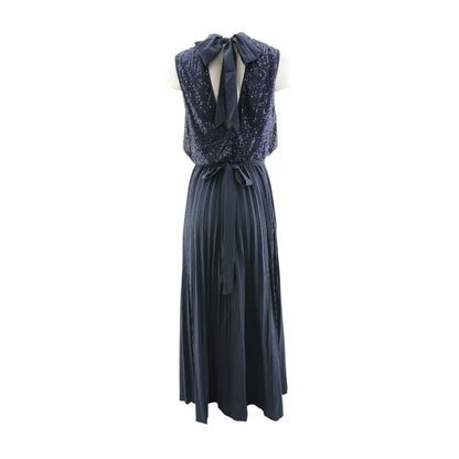 Navy Solid Maxi Dress