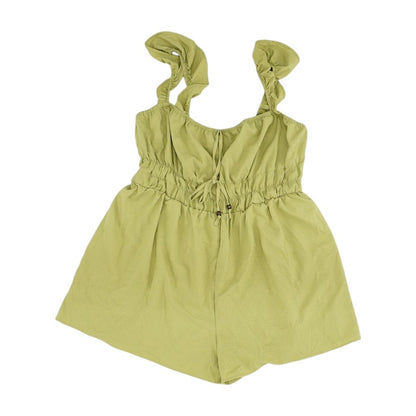 Green Solid Romper