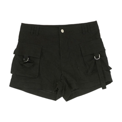 Black Solid Shorts