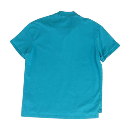 Turquoise Solid Short Sleeve Polo