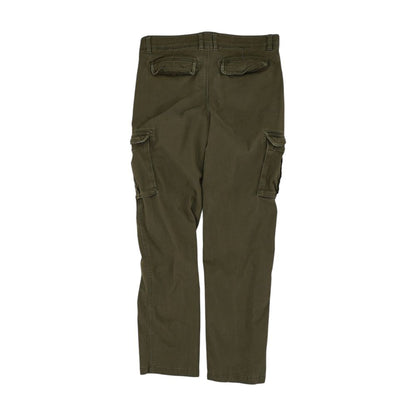 Brown Solid Cargo Pants