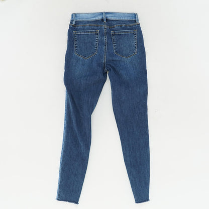 Blue Color Block High Rise Skinny Leg Jeans