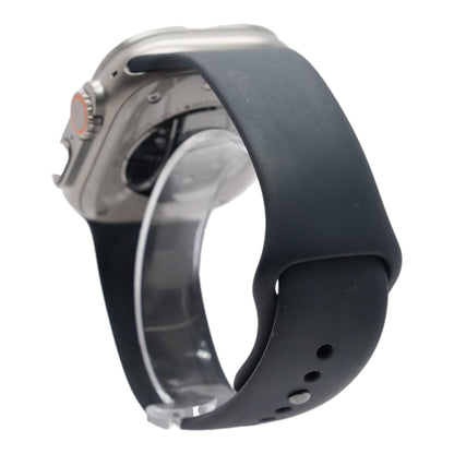 49mm Ultra 2 Natural Titanium Smart Watch with Black Band M/L